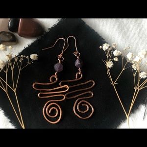 Copper wire earrings (1)